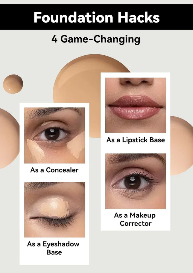MLSMILE 6-Color Powder Foundation Long-Lasting Waterproof Moisturizing Sweat Resistant Oil-Control Concealer Easy to Open CO:02