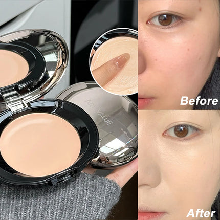 ART VALUE Soft Focus Foundation Cream Silky Texture High Coverage Concealer Cover Dullness Lasting Waterproof Anti-Sweat