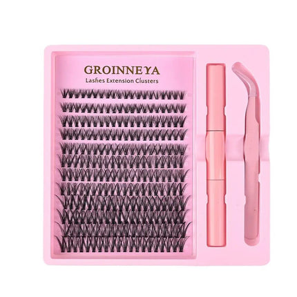 DIY Lash Extension Kit 120pcs Lash Clusters  8-16mm Individual Lashes Kit with Lash Bond and Seal, Tweezers for Self Use Makeup