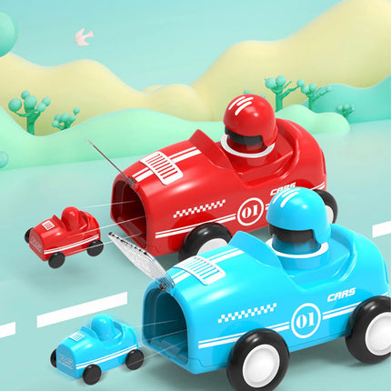 Baby Cartoon Toy Car Mini Press Go Ejector Vehicles Inertia Pull Back Cars Montessori Early Education Crawling Toys for Toddlers