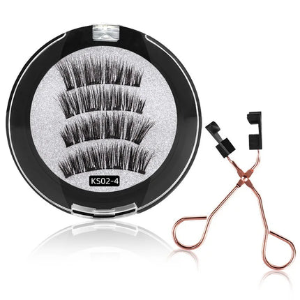 3D Magnetic False Eyelashes Reusable Magnetic Eyelashes With 4 Magnetic Lashes Natural Eyelash Extension Makeup Tools