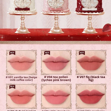 Flower Knows Strawberry Cupid Cake Lip Mud Mist Matte Velvet Lip Cream Lip Makeup 5ml