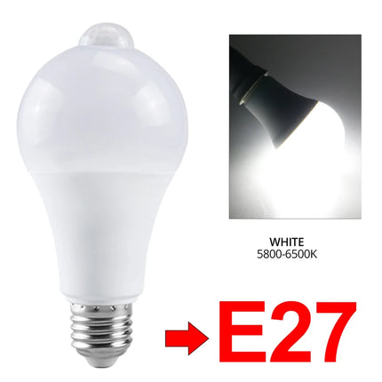 E27 LED Motion Sensor Bulb LED Lamp 85-265V PIR Sensor Light Bulb Auto ON/OFF Night Light For Porch Stairs Garage Security Light