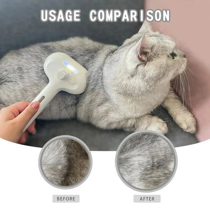 3-in-1 Cat Hair Brush Dog Hair Brush  Electric Pet Cleaning Steam Spray Massage Hair Removal Comb anti-Tangle