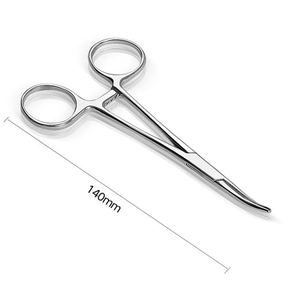 Stainless Steel Locking Forceps Arterial Surgical Clips Curved Straight Fishhook Forceps Hemostatic Forceps Hand Tools