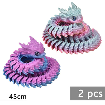 3D Printing Pyramid Dragon Fidget Toys Cone Passthrough Sculpture Spiral Antistress Animal Model Stress Relief Decompression Toy
