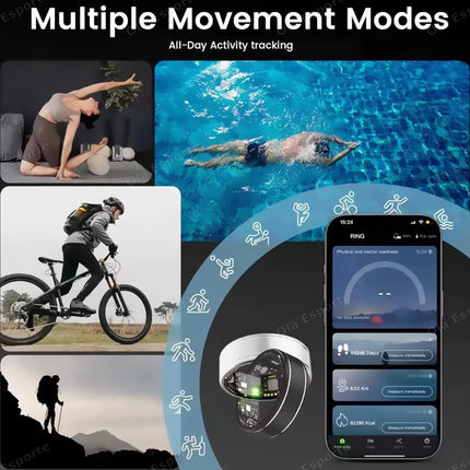 2026 Smart Ring Bluetooth Call Heart Rate Blood Pressure Monitor Men Women Smartring 5ATM Waterproof Health Multi Sports Rings