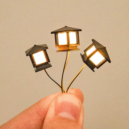 3PCS Miniature Lawn Lamp Model 3V Many Style LED Light For DIY Railway Train/Garden Grass Lights/Dollhouse/Street Scene Decor