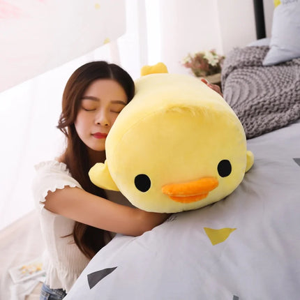 40/50cm Stuffed Down Cotton Lying Duck Plush Toys Yellow Duck for Kids Soft Pillow Cushion Cute Birthday Christmas Gift 1PC