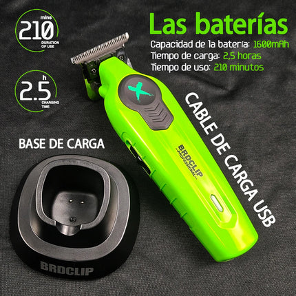 New 2026 BRDCLIP FA1T Green Professional Hair Trimmer Barber Carving Gradient Finish Machine Electric Clipper with Charger Stand