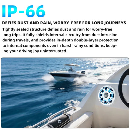 1pcs 6.5 Inch Boat Speaker 800W With LED Lights Coaxial Speakers Waterproof IP66 Audio Speaker For Yachts Motorboat Golf Cart RV