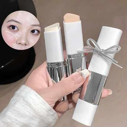 2-in-1 Facial Makeup Lazy Person Eraser Foundation Stick Brightens Concealer Stick Lightweight Moisturizing Brightening Cosmetic