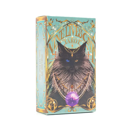 Kitten Tarot Deck 78Pcs Cute Black and White  For Beginners  Version Mysterious Board Game Fun Fortune telling Kit