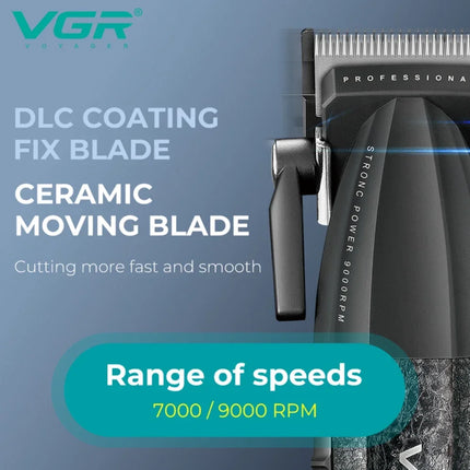 VGR Professional Hair Trimmer Barber Electric Hair Clipper Beard Hair Cutting Machine Haircut Trimer For Men V-640