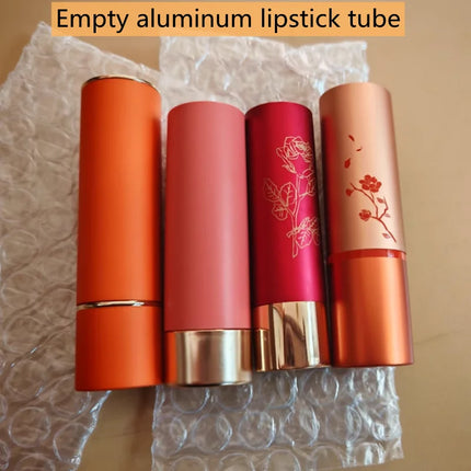 10/30/50pcs Round Aluminum Lipstick Tube Empty Lip Balm Tube 12.1mm Metal Aluminum Lipstick Shell Package Beauty Makeup Tool