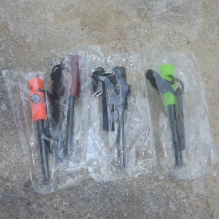 Outdoor compass Waterproof Ignition Stick Magnesium Strip Scraper Camping Survival Ignition Stone Portable Fire Starting Device