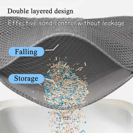 120CMX70CM Cat Litter Mat Waterproof Double Layer Pet Litter Box Mat Pet Toilet Cat Mat Nonslip Sand Cat Washable Mat Pet Clean