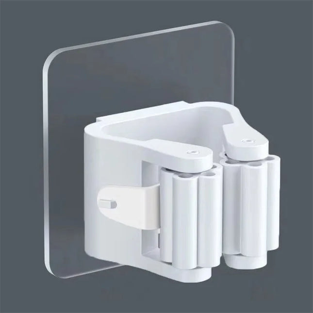 Mop Holder Self-adhesive Broom Stand Wall Mounted Mop Support Sweeping Brush Hook Storage Organizer Bathroom Kitchen Accessories
