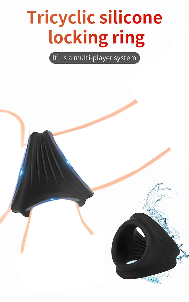 Bdsm Silicone Dick Cock Ring,Ejaculation Delay Cockring Penisring,Sex Toys for Men,Testicle Scrotum Bondage,Semen Lock Rings
