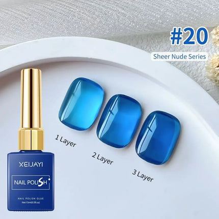 8 Colors Gel Nail Polish Kit 15ml Stained Glass Gel Polish Pink, Blue, Nude Color Nail Art Gel Polish for Uv Lamp Manicure Goods