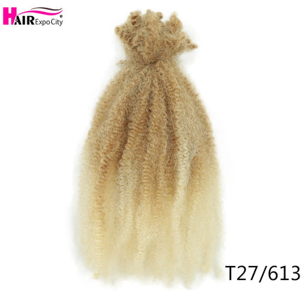 Afro Kinky Curly Bulk Synthetic Braiding Hair 12 inch Protein Fiber Durable Curl Hair Soft Micro Twist Braids Hair  Extensions