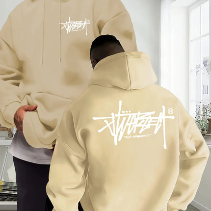 2026 new design printed men's and women's hooded sports shirt, autumn and winter casual, relaxed and warm sports top