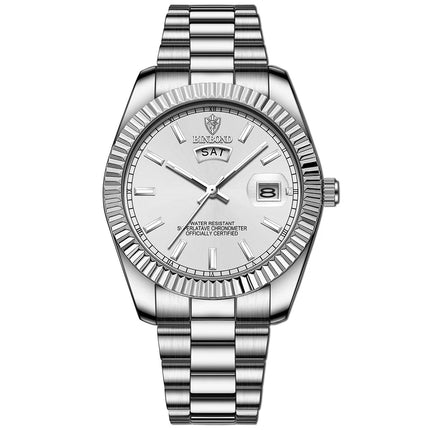 BINBOND B7012 Mens Fashion Business Sports Quartz Watch 30M Waterproof Luminous Classic Calendar Creative Clock Mens Wristwatch