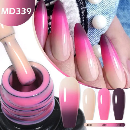 8ml Thermal Nail Gel Polish 3 Colors Changing Semi Permanent Soak Off UV/LED Nail Art Gel Varnish for Manicure Nail Supplies