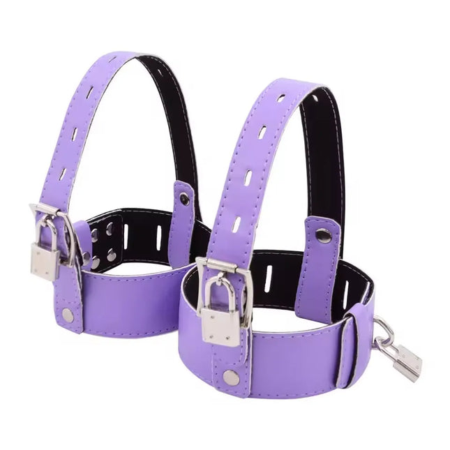 PU Leather Ankle Cuffs Restraint Belts Fixed To High Heel Shoes Straps Adult Sex Products SM Bondage Chastity Fetish Sex Toy