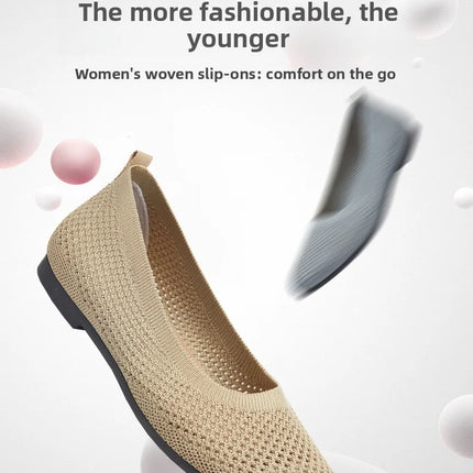 2025 Spring Breathable Mesh Flats Shoes for Women Comfortable Slip on Casual Shoes Woman Lightweight Soft Bottom Loafers