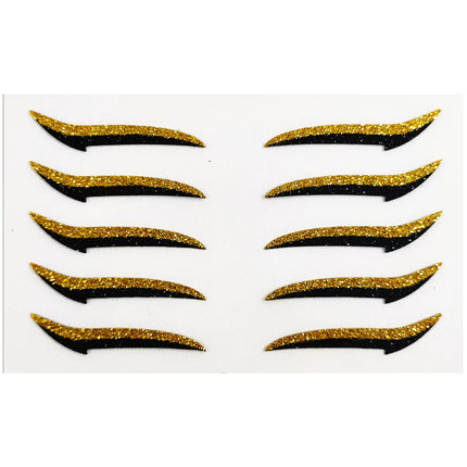 5/6Pairs Self-adhesive Eyelid Sticker DoubleLine Eyelid Patch Glitter Eyeliner Sticker Set Waterproof Reusable Face Makeup Tools