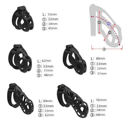 6.0 3D Printing Chastity Cage Curve Rings Fidelity Cage Extreme Micro Cock Cage Hentai Invisible Sex Toy for Male SM Sex Game