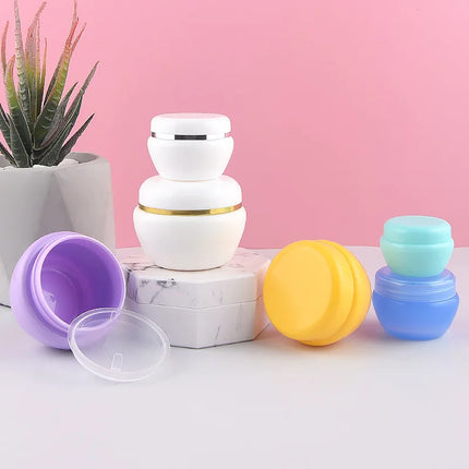 20/50/100pcs 5g Mini Plastic Jar 10g Cute Cream Empty Case 20/30/50g Eye Serum Travel Container Makeup Pot Cosmetic Cans YCJX012