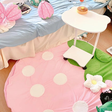 Cute Strawberry Plush Carpet Plush Seat Cushion Sofa Office Chair Cushion Soft Floor Mat Home Decor Non-slip Washable
