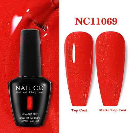 NAILCO 15ml Red Color Series Gel Varnish Coffee Gel Nail Polish Maximalism Reddish Gellak Design Brown Lacquer Nail Art Manicure