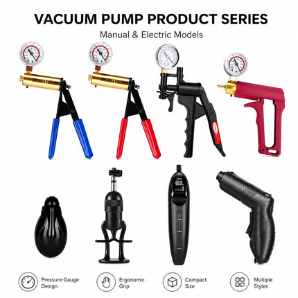 Electric Manual Handle Accessory Vacuum Pump Penis Pump Anal Pump for Adult Negative Pressure Exercise Suction Pressure Gauge