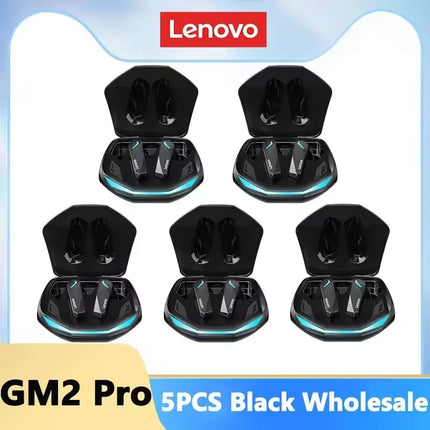 Lenovo GM2 Pro Earphone Bluetooth 5.3 Headphones with Mic 9D Stereo Pro 6 Lenovo Earbuds Dual Modes Music Game Wireless Headset