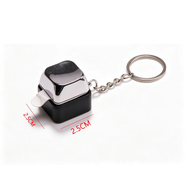 Electric Shock Prank Keychain Mini Keyboard Button Funny Shock Toy Novelty Joke Gadget Portable Trick Toy for Adult Prank Gifts