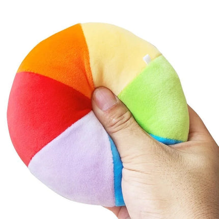 Baby Recognition Color Ball Plush Bells Ball Plush Multi Color Sensory Educational Toy Pet Training Toy Colorful Plush Bell
