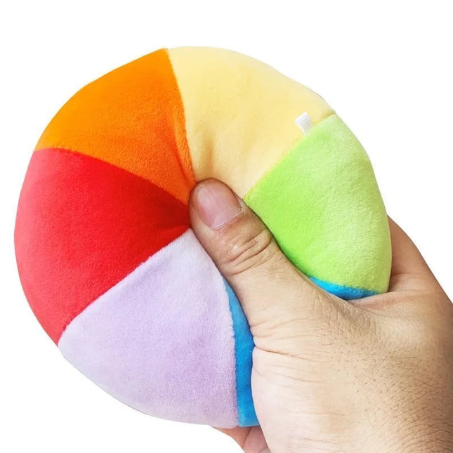 Baby Recognition Color Ball Plush Bells Ball Plush Multi Color Sensory Educational Toy Pet Training Toy Colorful Plush Bell
