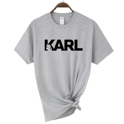 Fashion Casual Brand Karls T Shirt Men Women Cotton Short Sleeve O-neck Tshirt Men's Women's Summer Top Tee Shirt
