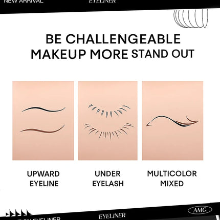 A.M.G Smooth Quick-Drying Eyeliner Pen Waterproof, Smudge-Proof, Long-Lasting, Colorful Eyeliner Pen