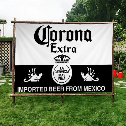 C-Corona E-Extra Beer Anime Chart Creative Pattern Hanging Flag Polyester Printed Banner Hand Pulled Flag