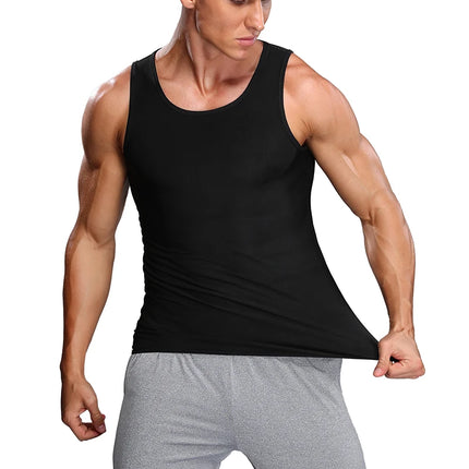Hot Slimming Sauna Sweat Vest for Men Heat Trapping Pullover Sweat Enhancing Vest Workout Body Shaper Reduce Weight Tank Tops