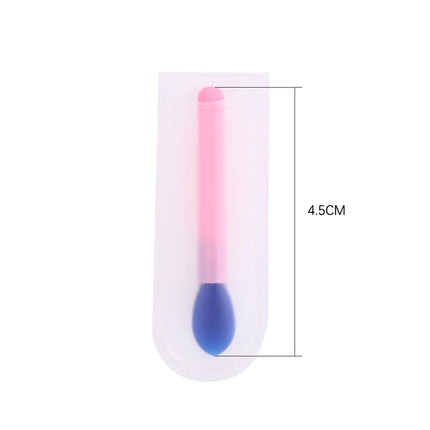 1PCS Small Makeup Brushes Lipstick Applicator Brushes With Anti-lost Cover For Lip Care Makeup Use Silicone Lip Brush
