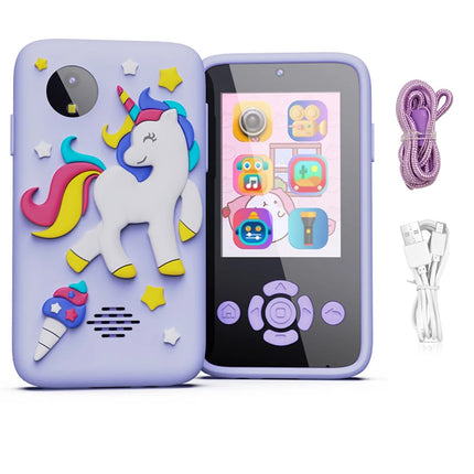 Kids Smart Mobile Camera Toy Built-in Music Player And Game Camera Toy 3-12 Year Old Boys Girl Festivals Cartoon Camera Toy Gift