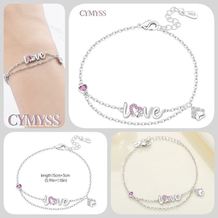 Original 925 Sterling Silver Butterfly Bracelet Zirconia Tennis Ball Women Fashion Simple Engagement Wedding Charm Jewelry Gift