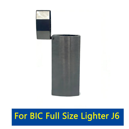 Zinc Alloy Lighter Case For Bic J5 Mini Lighter Vintage Lighter Holder Creative Flip Cover Protective Shell