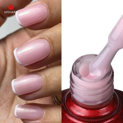 MSHARE Milky Pink Rubber Base Gel Camouflage Color Coat Soak Off Nails Gels Varnish Lacquer 10ml UV LED Gel Polish TPO Free Gel