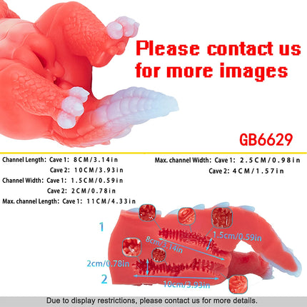FJBHBD Fantasy Dragon Male Masturbator Ultra Realistic Silicone Dual Channel Vagina Anal Pocket Pussy Adult Men Sex Toy GEEBA